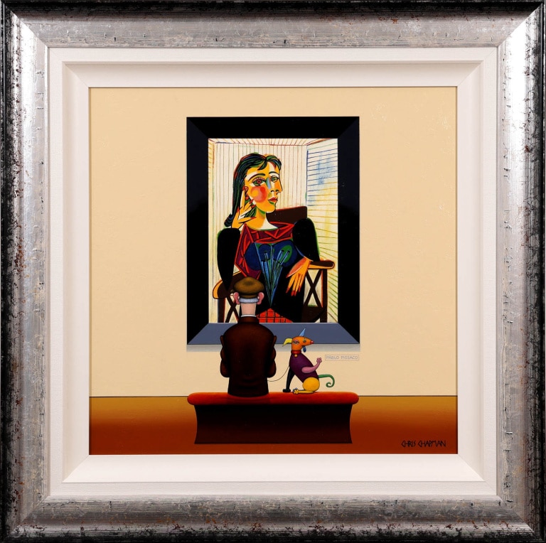 Cubist Dog after Pablo Picasso by Chris Chapman