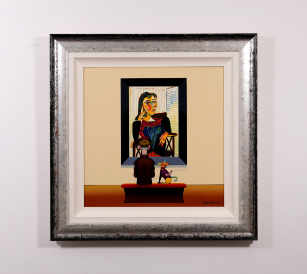 Cubist Dog after Pablo Picasso by Chris Chapman, original painting