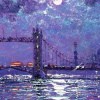 Thames Sparkle by Andrew Grant Kurtis, original painting, detail