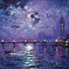 Moonlight Westminster Sparkle by Andrew Grant Kurtis, original painting