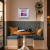 Reflections Of The Thames by Andrew Grant Kurtis, original painting, in room