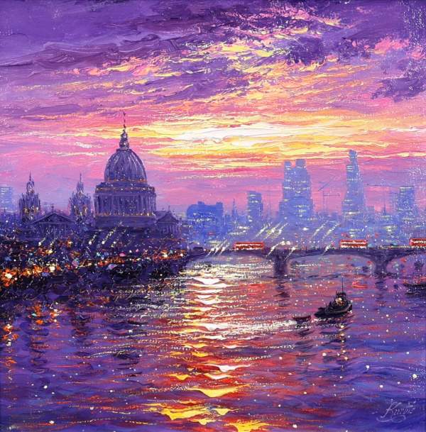 Reflections Of The Thames by Andrew Grant Kurtis, original painting