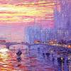 Westminster Sparkle by Andrew Grant Kurtis, original painting, detail