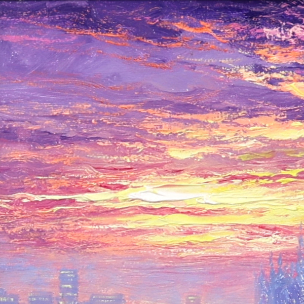 Westminster Sparkle by Andrew Grant Kurtis, original painting, detail