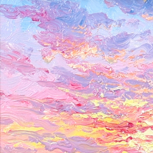 Sunshine Sparkle Across Westminster by Andrew Grant Kurtis, original painting, detail