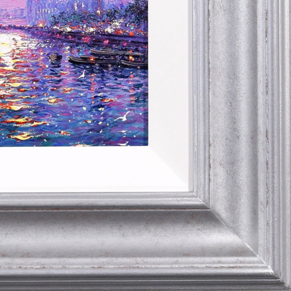 Sunshine Sparkle Across Westminster by Andrew Grant Kurtis, original painting, detail