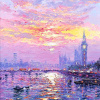 Sunshine Sparkle Across Westminster by Andrew Grant Kurtis, original painting
