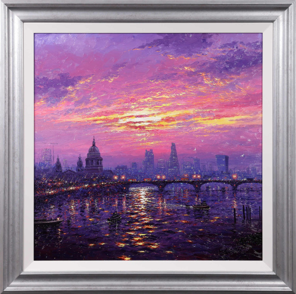Sunshine Sparkle Across The Thames by Andrew Grant Kurtis, original painting