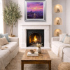 Sunshine Sparkle Across The Thames by Andrew Grant Kurtis, original painting, in room