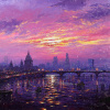 Sunshine Sparkle Across The Thames by Andrew Grant Kurtis, original painting