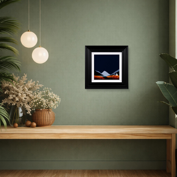 Silent Evening by Jay Nottingham, original painting, in room