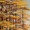 Golden Times, Woodland by Jay Nottingham, original painting, detail