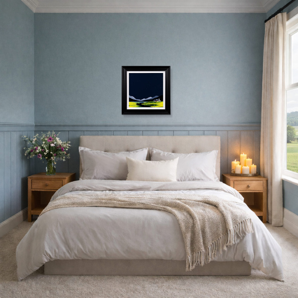 The Old Workshop by Jay Nottingham, original painting, in room