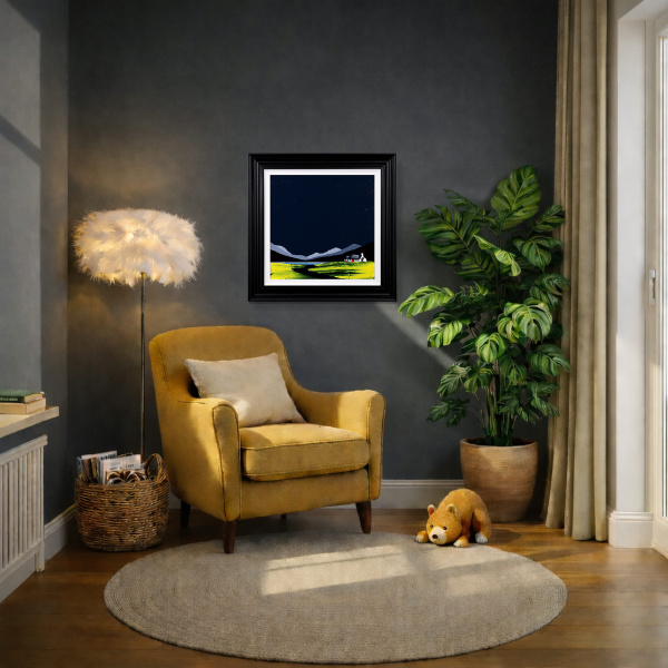 The Old Workshop by Jay Nottingham, original painting, in room