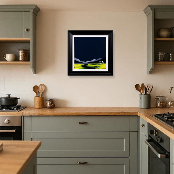 The Old Workshop by Jay Nottingham, original painting, in room