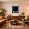 Water’s Edge by Jay Nottingham, original painting, in room