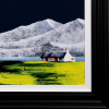 Winter Cottage by Jay Nottingham, original painting, detail