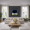 Winter Cottage by Jay Nottingham, original painting, in room