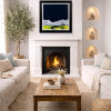 Winter Cottage by Jay Nottingham, original painting, in room