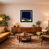 The Old Boathouse by Jay Nottingham, original painting, in room
