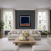 Distant Shores by Jay Nottingham, original painting, in room