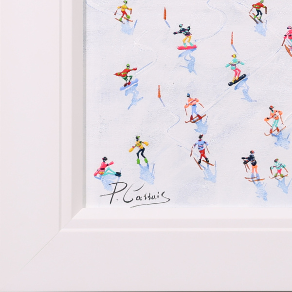 Alpine Escape I by Paola Cassais, original painting, detail