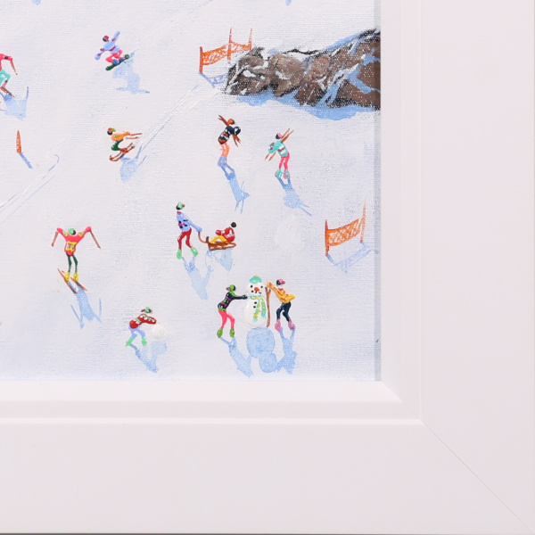 Alpine Escape I by Paola Cassais, original painting, detail