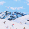 First Tracks by Paola Cassais, original painting, detail