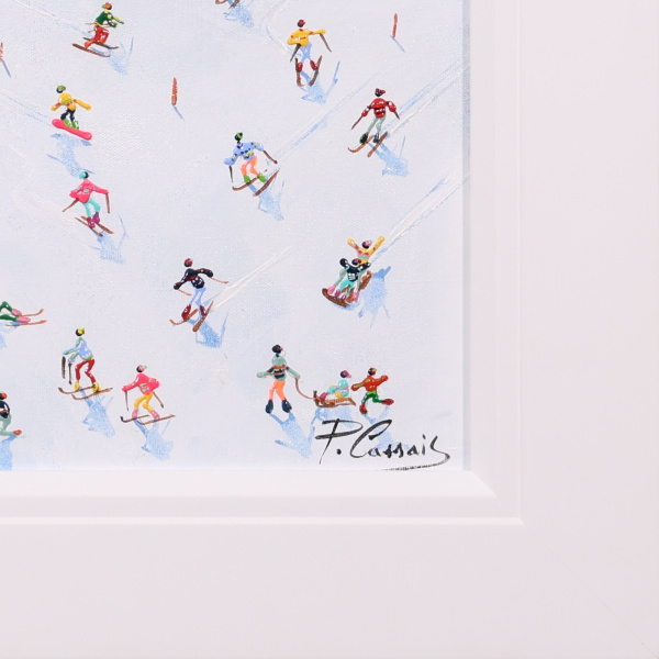 First Tracks by Paola Cassais, original painting, detail