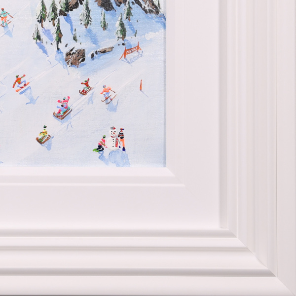 Ski Season Cheer by Paola Cassais, original painting, detail