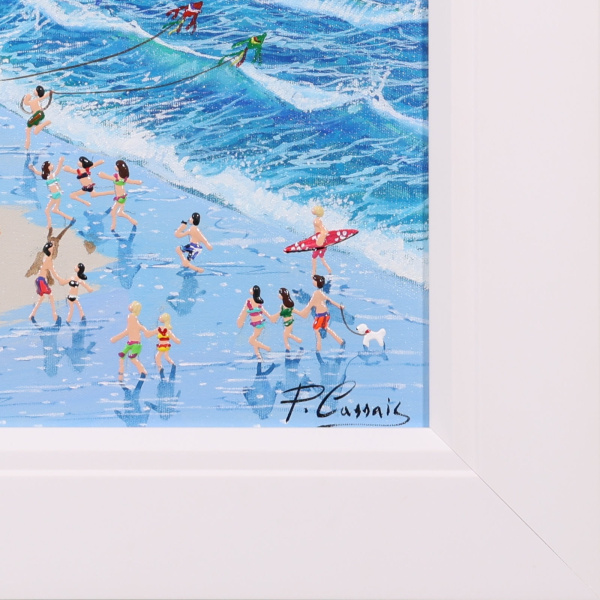Seaside Joy I by Paola Cassais, original painting, detail