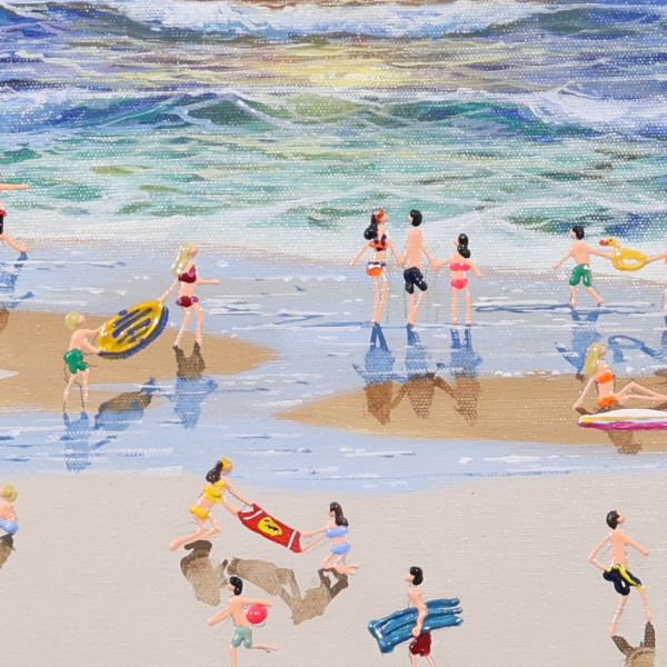 Summer Shores by Paola Cassais, original painting, detail