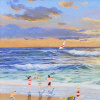 Summer Shores by Paola Cassais, original painting, detail