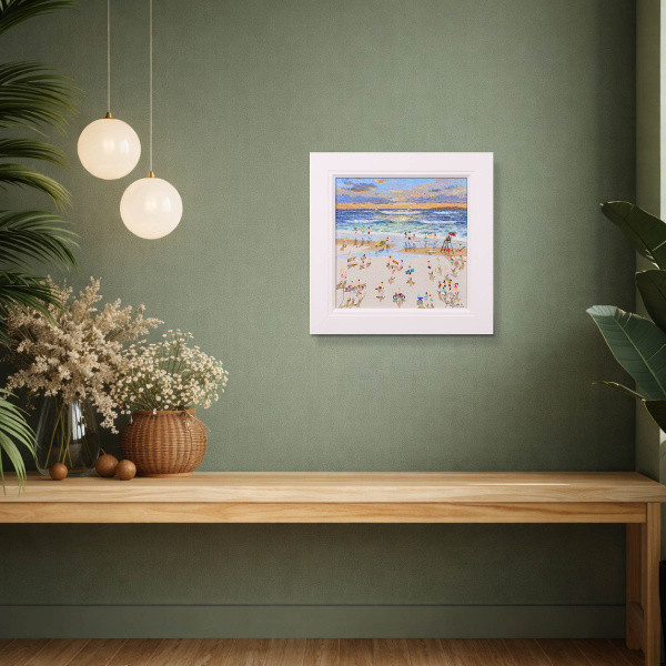 Summer Shores by Paola Cassais, original painting, in room