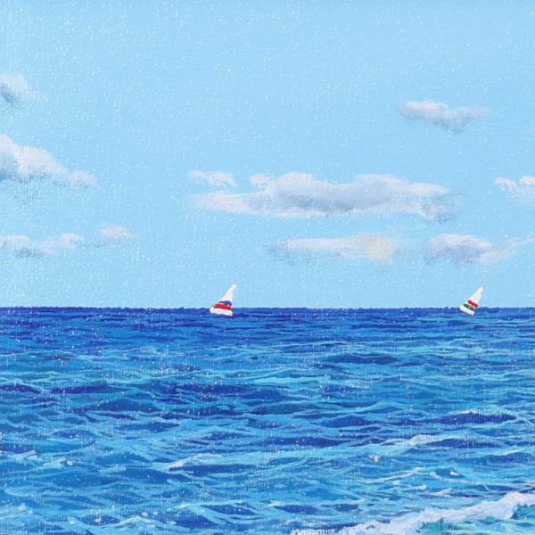 Coastal Moments by Paola Cassais, original painting, detail