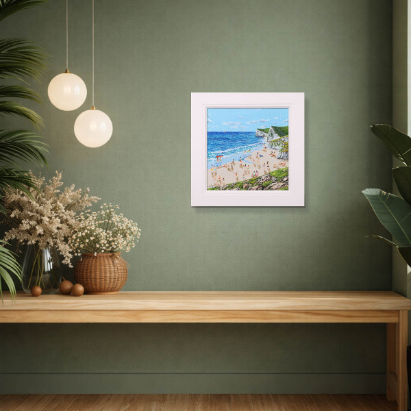 Coastal Moments by Paola Cassais, original painting, in room