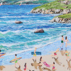 Beachside Bliss by Paola Cassais, original painting, detail