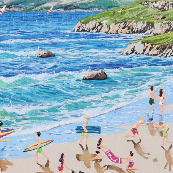 Beachside Bliss by Paola Cassais, original painting, detail