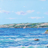 Beachside Bliss by Paola Cassais, original painting, detail