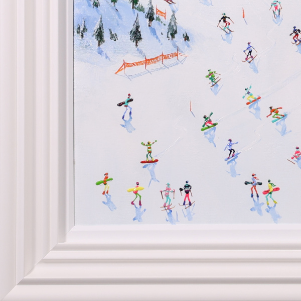 Alpine Panorama by Paola Cassais, original painting, detail