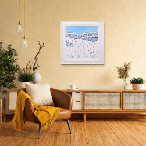 Alpine Panorama by Paola Cassais, original painting, in room