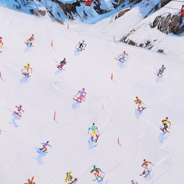 Snowfall Spirit by Paola Cassais, original painting, detail