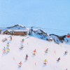 Snowfall Spirit by Paola Cassais, original painting, detail