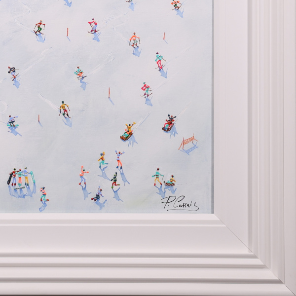 Grand Alpine Day by Paola Cassais, original painting, detail
