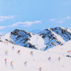 Winter Heights by Paola Cassais, original painting, detail