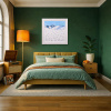 Winter Heights by Paola Cassais, original painting, in room