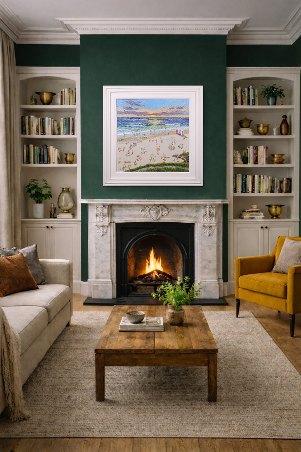 Endless Horizon by Paola Cassais, original painting, in room