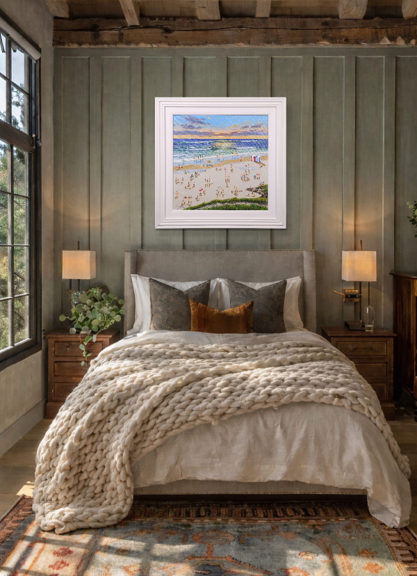 Endless Horizon by Paola Cassais, original painting, in room