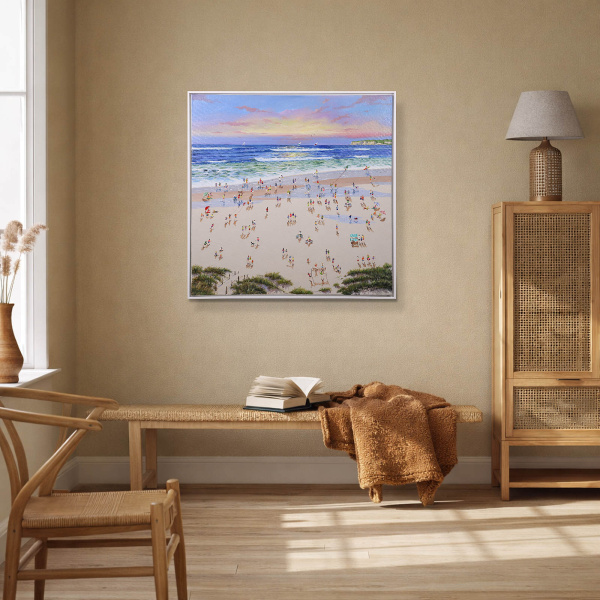 Coastal Light by Paola Cassais, original painting, in room