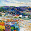 Golden Fields of Tuscany by Mario Malfer, original painting, detail